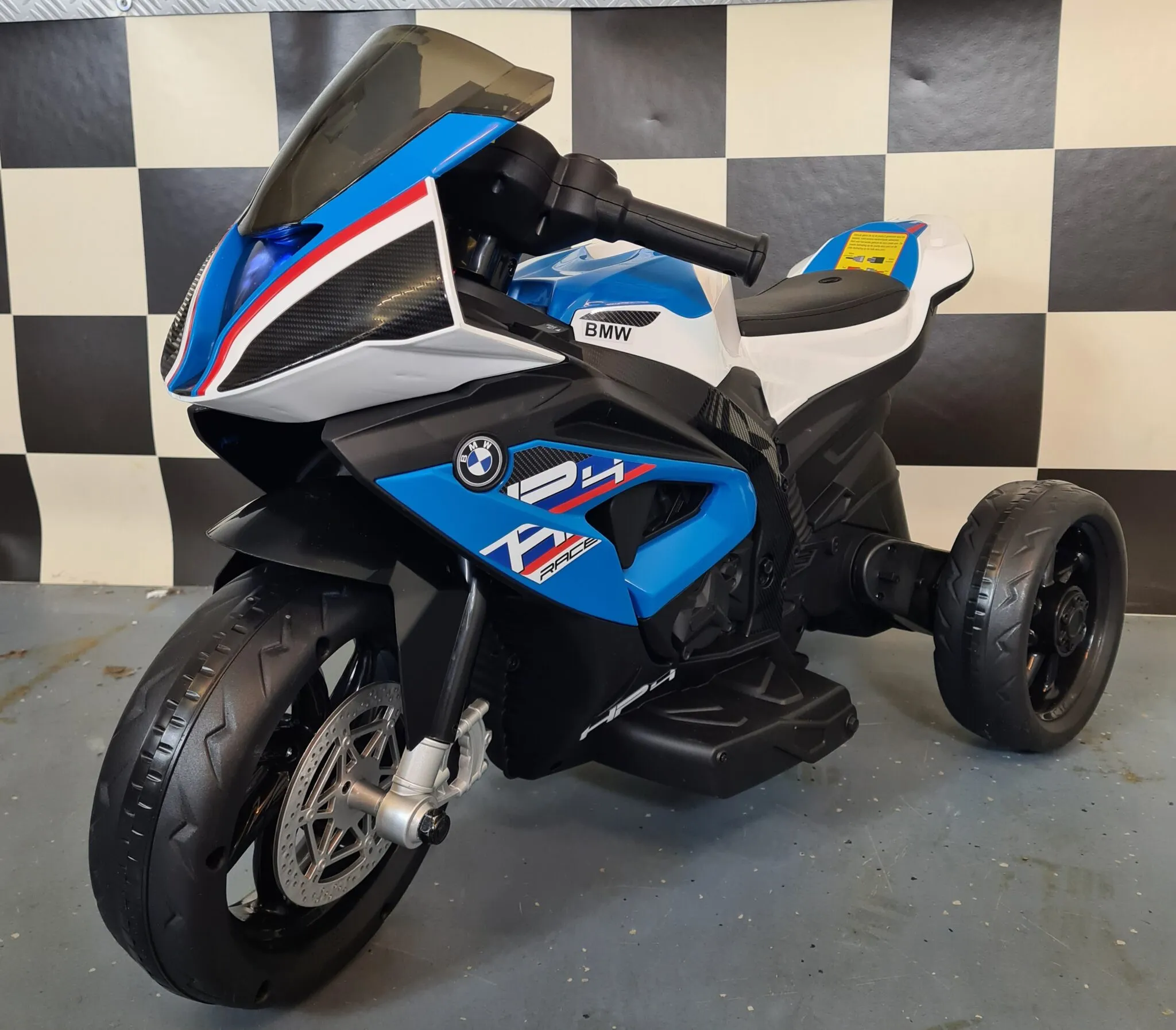 TRIMOTO INFANTIL MINI-BMW-HP4 AZUL 12 VOLTIOS - KI4HP4BLUE